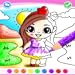 Glitter coloring game Cute Dolls for kids