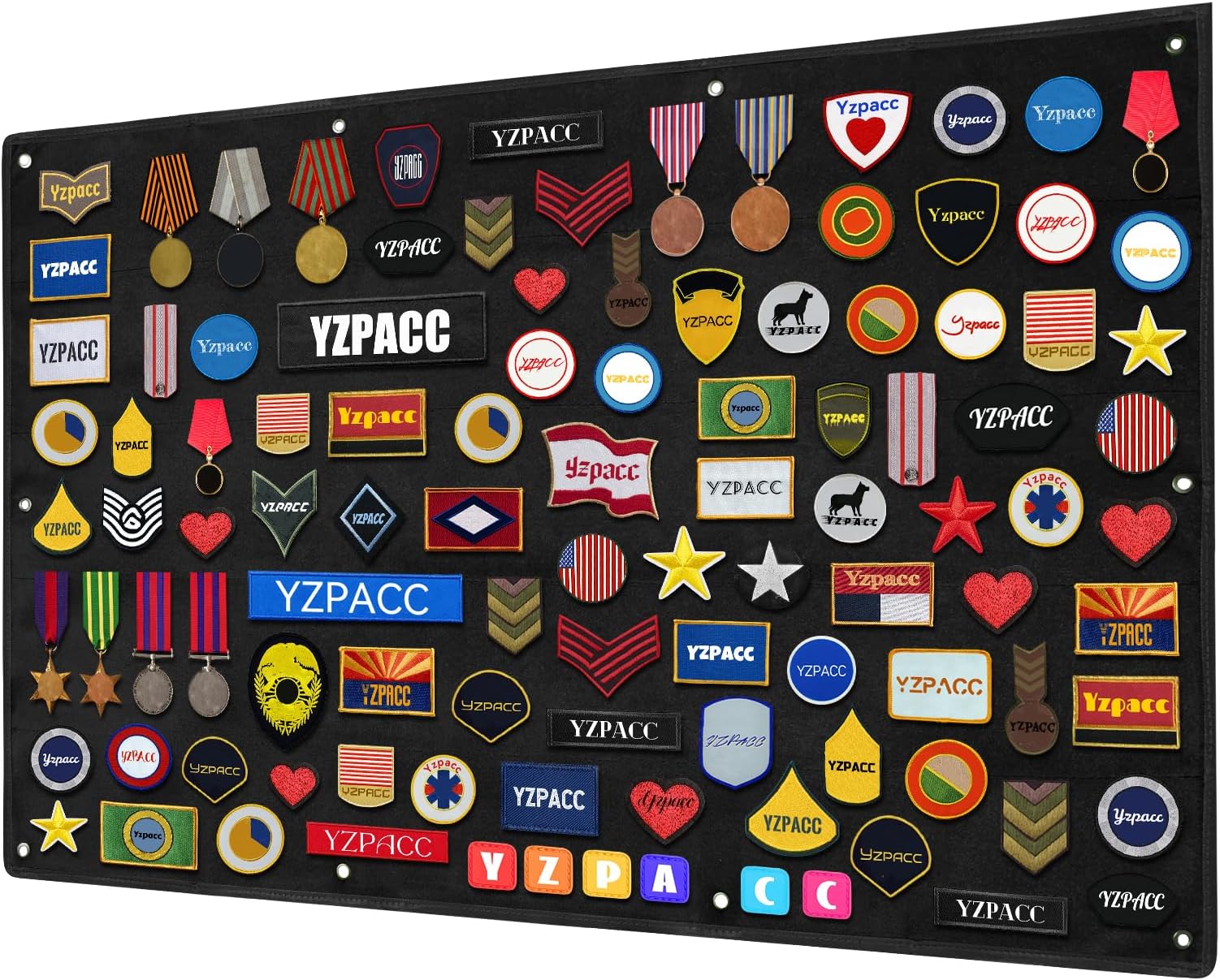 Tactical Patch Display Military Patch Holder Panel Foldable Patch Holder Panel for Military Army (Black(42.5x27.5inch/108x70cm))