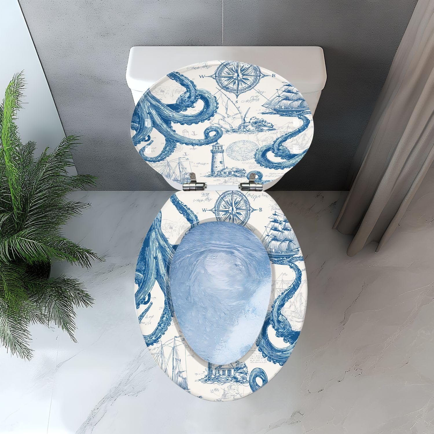 Sedile WC allungato in resina per bagno domestico