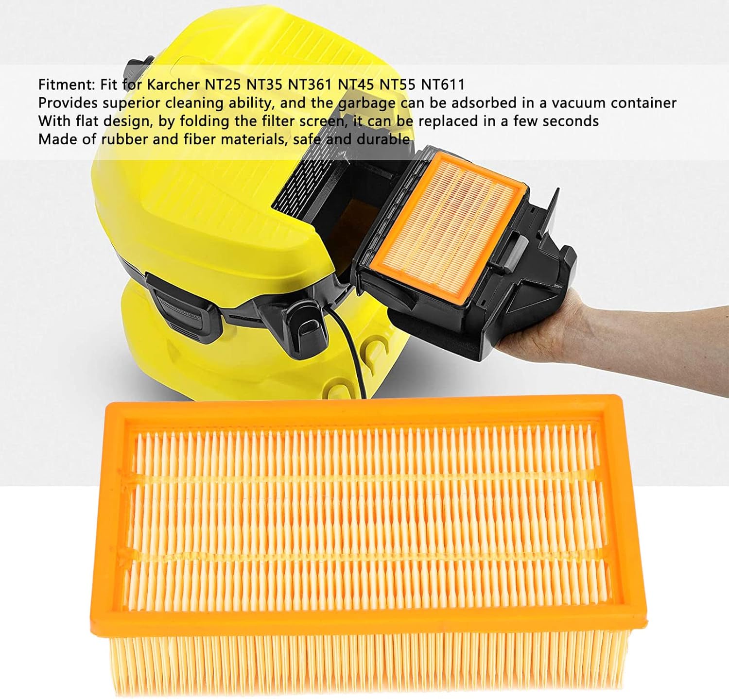 Acouto Vacuum Cleaner Filters, Reusable HEPA Filters for NT25, NT35, NT361, NT45, NT55, NT611