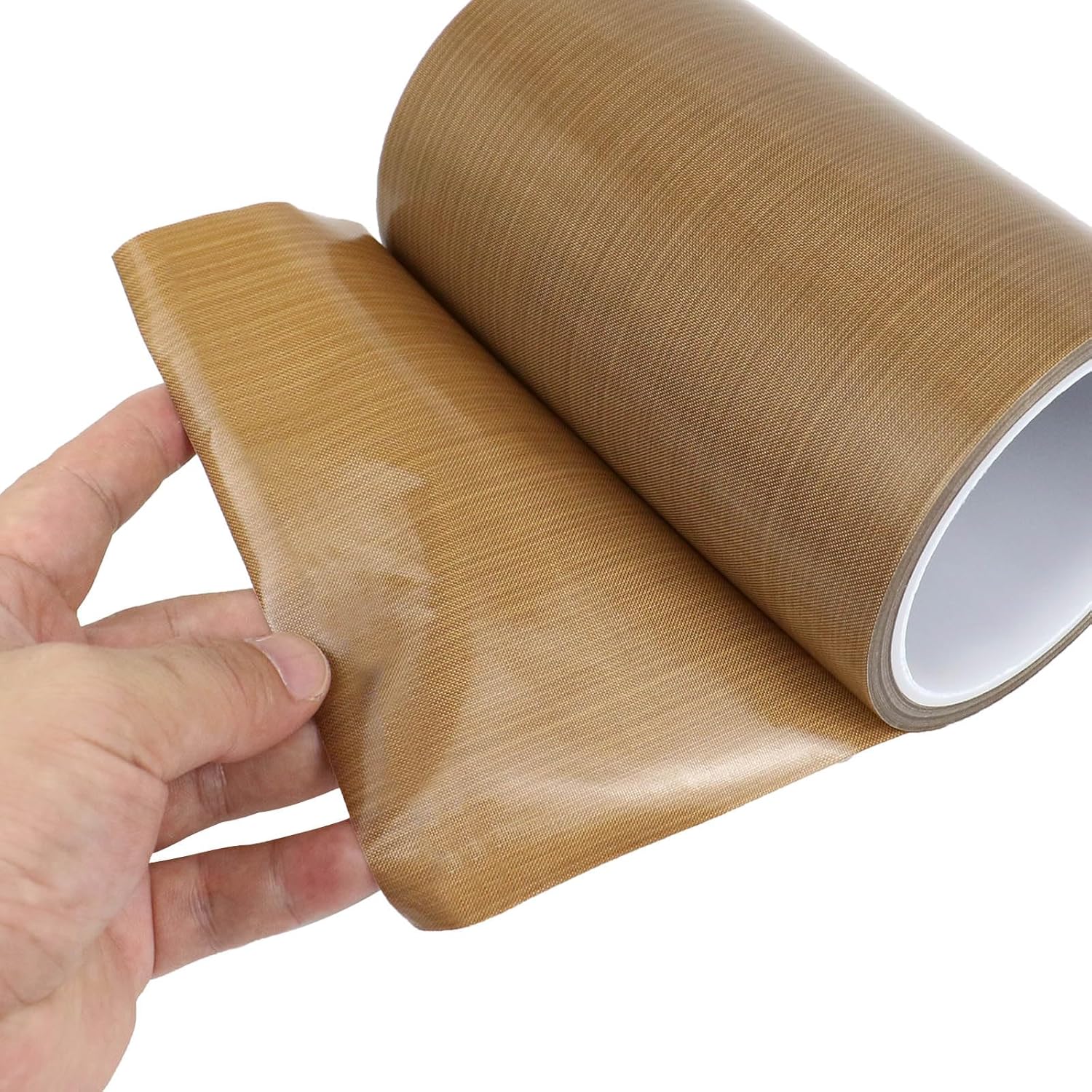 BOMEI PACK PTFE Glass Cloth Tape, 1 Pack 6 "x 33 ft High Temperature PTFE Tape Abrasion Resistant Surface Protection for Vacuum Sealer Machine, Hand Impulse Sealers Insulation Coated