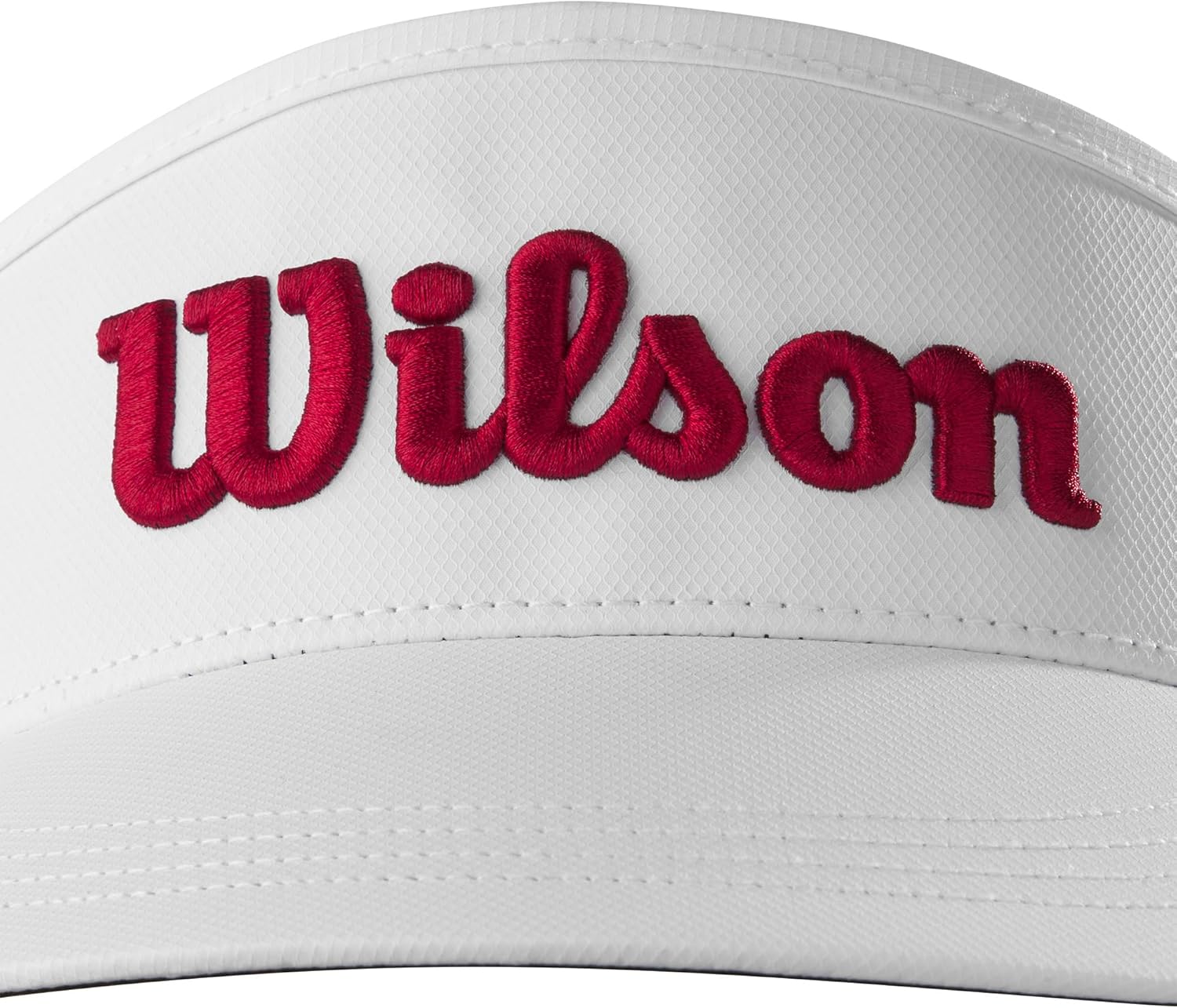 WILSON Men's Tour Golf Visor - White/Red - Image 3