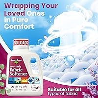 Vista 7 de Truly Free Suavizante de telas natural, no tóxico para bebés y niños, acondicionador suavizante de ropa a base de plantas, seguro, suave y sin