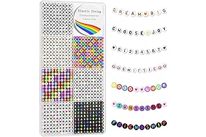 Redtwo 1600 Pcs Letter Beads Kit, Essential Word Beads for Bracelets