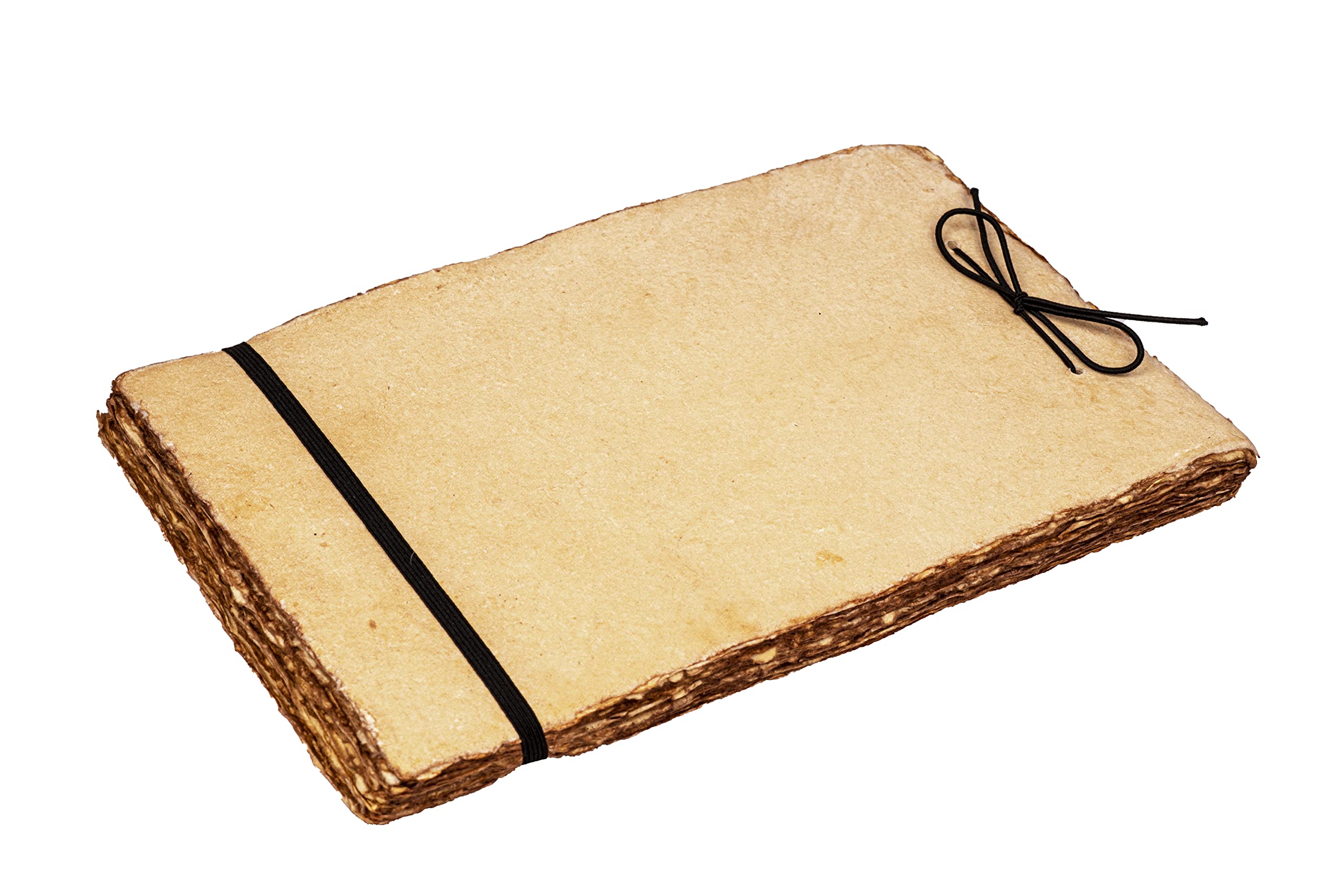 Handmade Deckle Edge Sketchbook - 20 Sheets Vintage Cotton Paper For Watercolor & Drawing