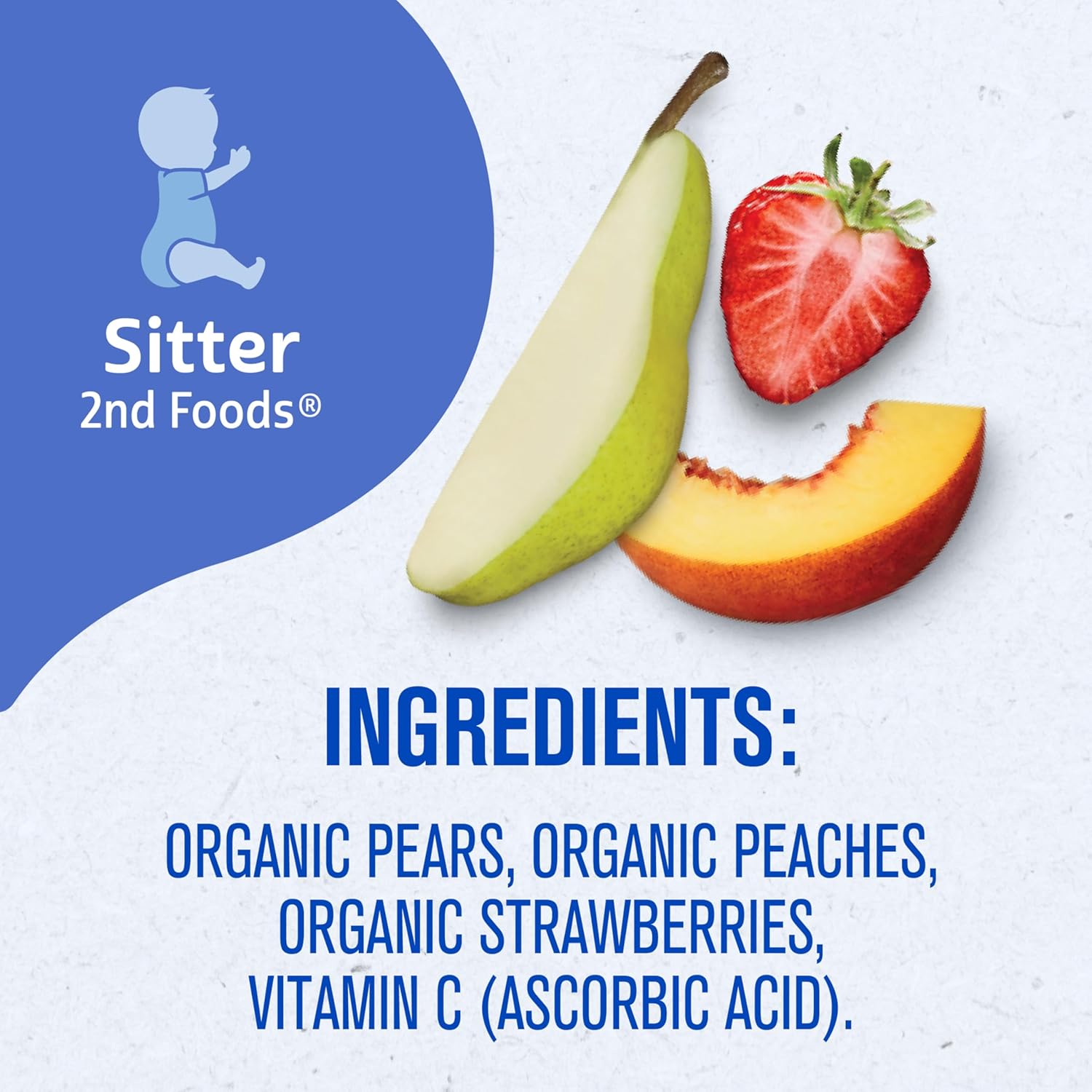 Gerber Stage 2 Baby Food, Organic Pear Peach Strawberry Puree Pouch, 2 Servings of Fruit, No Added Sweetener, No Artificial Colors or Flavors, 12-Pack - Image 9