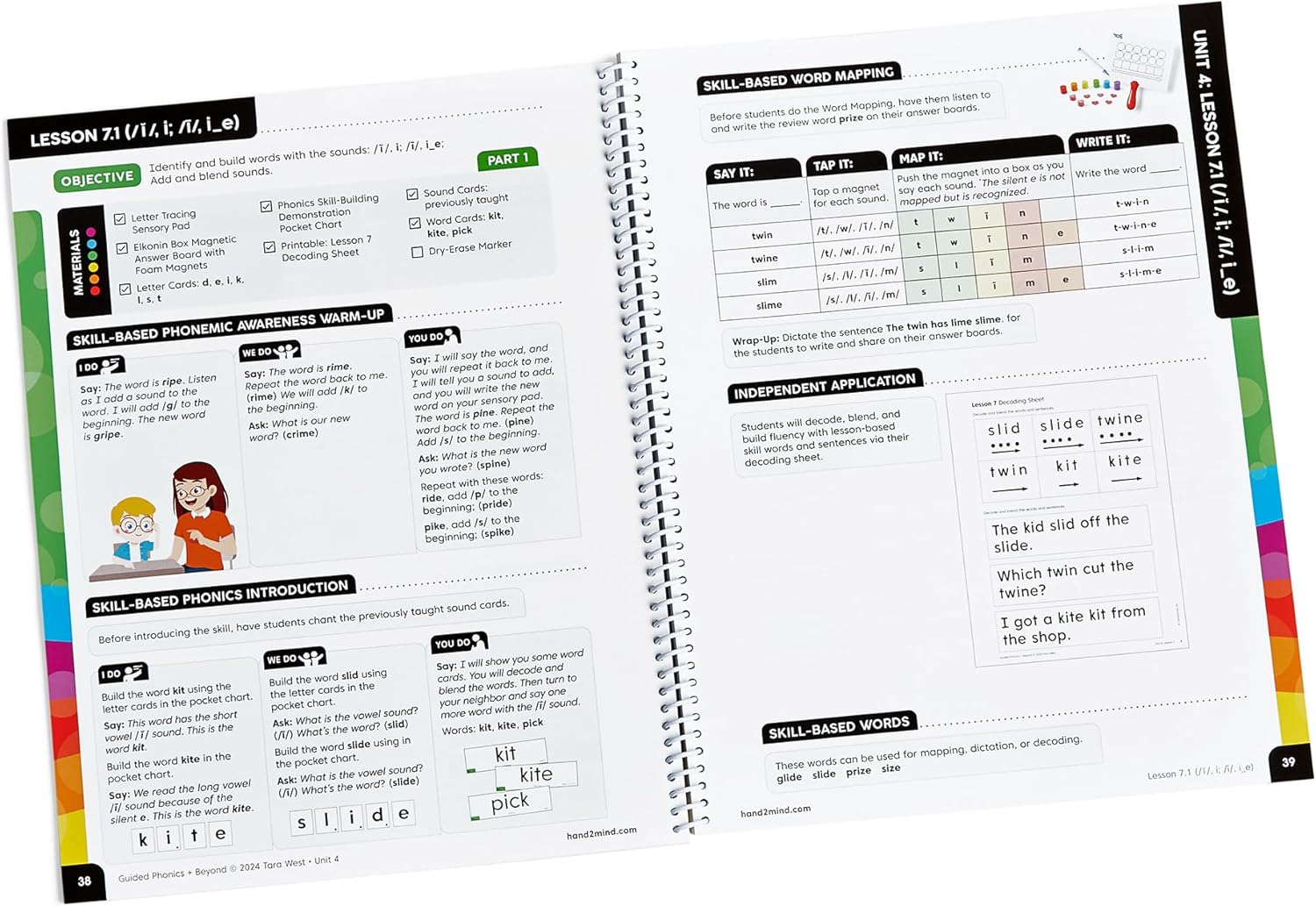 hand2mind Guided Phonics + Beyond Focus Lessons Unit 4 Teacher Guide, Science of Reading Classroom Materials, Kindergarten Homeschool Curriculum Supplies, Early Childhood Education Materials