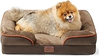 Vista 106 de Bedsure Camas ortopédicas para perros de gran tamaño – Cama lavable grande para perros y gatos, impermeable, cómodo sofá para perros con funda Negro