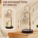 GEEZO Fragrance Candle Warmer Lamp,Electric Candle Warmer with Timer & Dimmer, Mom Christmas Birthday Gifts for Women, House Warming Gifts New Home Bedroom Decor