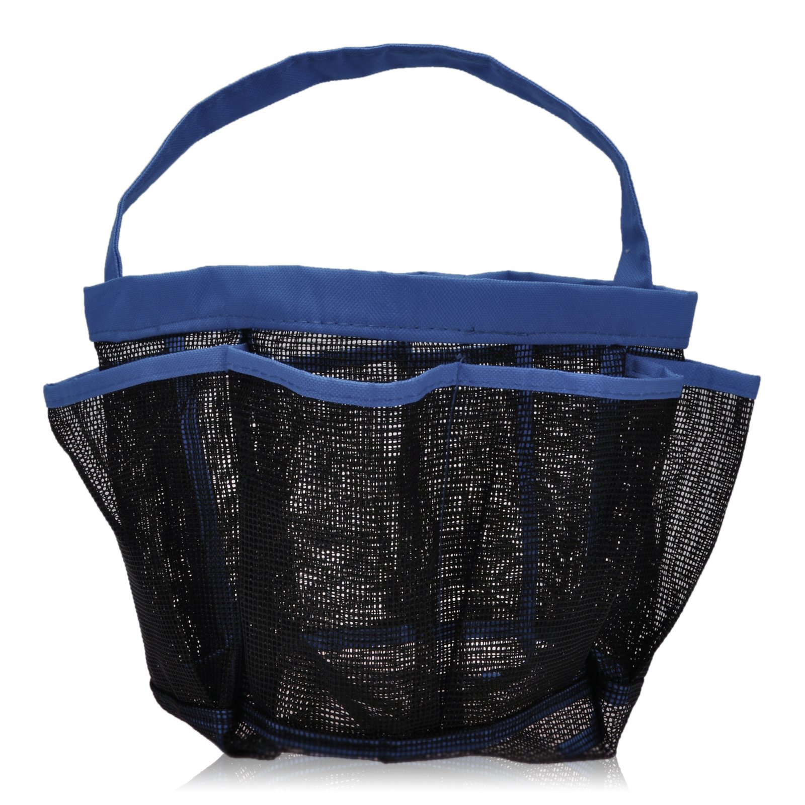 Tukzer Large Pockets Shower Caddy for Bathroom Accessories & Mirror - Standard Packaging (Blue)