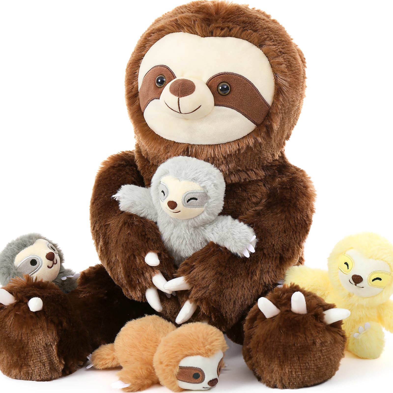 MorisMos Unicornio Peluches Gigante, 50cm Mamá con 3 Kawaii Bebés, Realistas Suave Juguete de Peluche Grande Regalos para Niñas, Niños, Cumpleaños Navidad — view 25