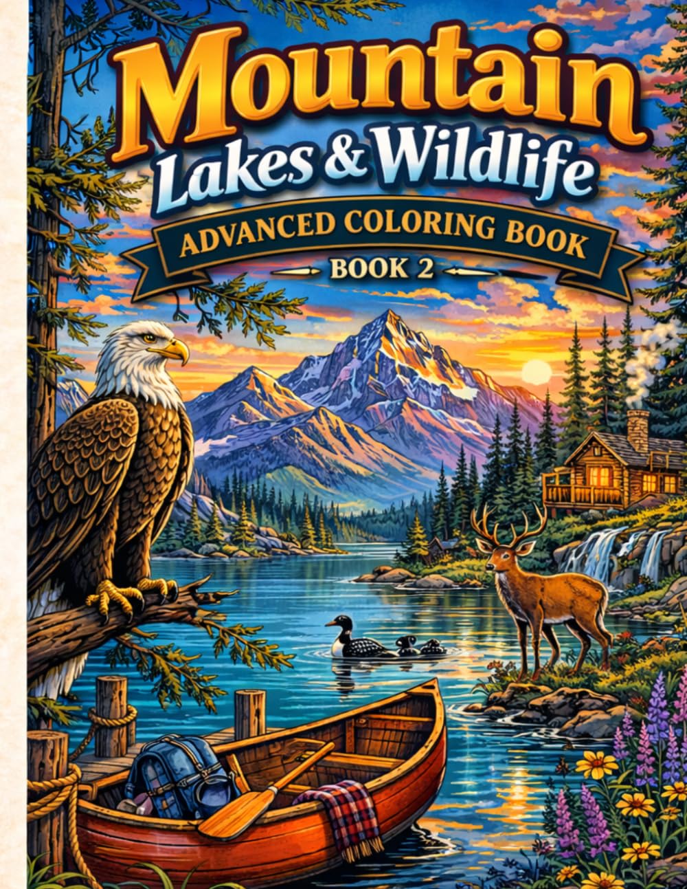 Mountain Lakes and Wildlife - Advanced Coloring Book: Advanced Coloring Book – Detailed Mountain, Lake & Wildlife Scenes for Adults