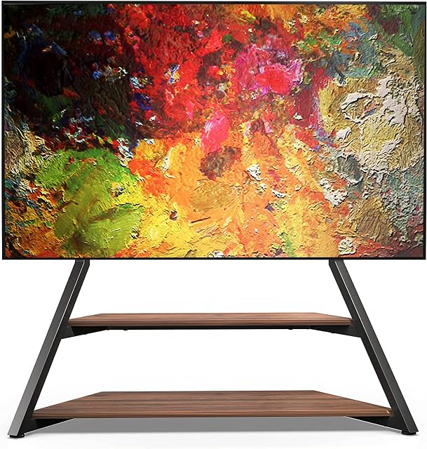 FITUEYES Modern TV Stand for TVs up to 100 Inch, Heavy Duty Floor TV Stand with Large Entertainment Shelf, Up to 187 lbs/85kg, Eiffel Series