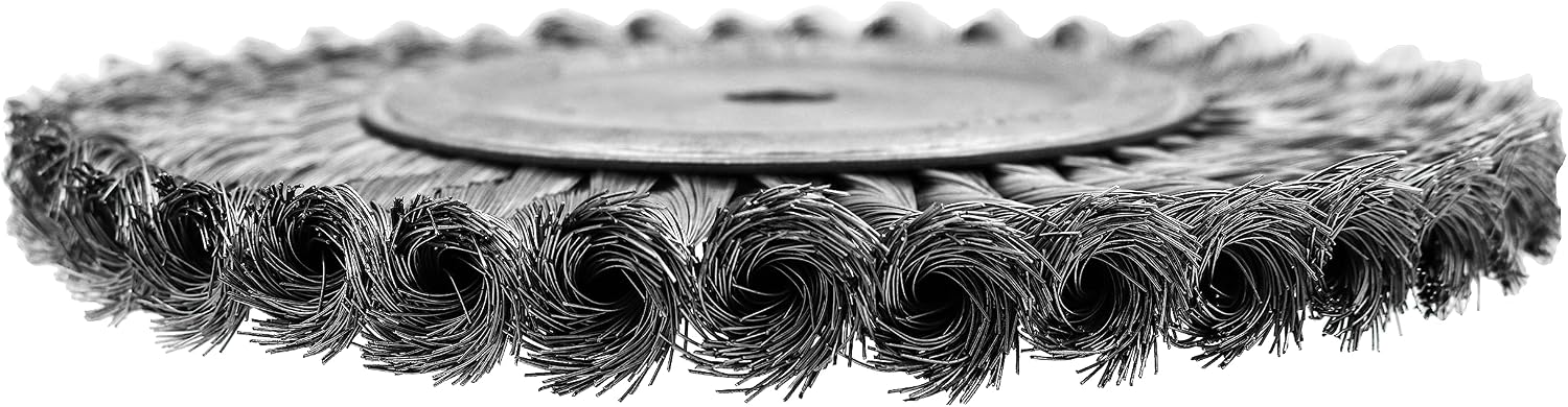 Shark 787S 8-Inch by 1/2-5/8-Inch Knotted Wire Wheel, 0.016-Gauge Wire