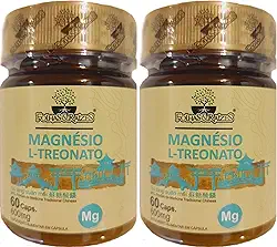 Magnésio L-Treonato Folhas & Raízes 60 Cápsulas Kit 2 Unidades