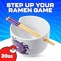 Vista 205 de Silver Buffalo The Powerpuff Girls Girl Power Featuring Blossom, Bubbles, and Buttercup Ceramic Ramen Noodle Rice Bowl with Chopsticks, Microwave