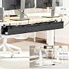 VIVO Bandeja de tela para gestión de cables de 47 pulgadas con tornillos, Negro, DESK-AC47F-S | Soporte para cables bajo escritorio, ocultacables, almacenamiento de regletas, organización del espacio de trabajo, acceso fácil plegable 3
