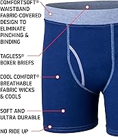 Vista 2 de Hanes Boys' ComfortSoft Boxer Briefs, Covered Waistband, Soft Underwear, 7 & 10 Pack