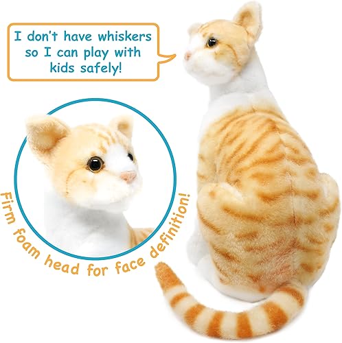 Miniatura 4 de Tobias, el gato atigrado naranja, peluche de 12 pulgadas