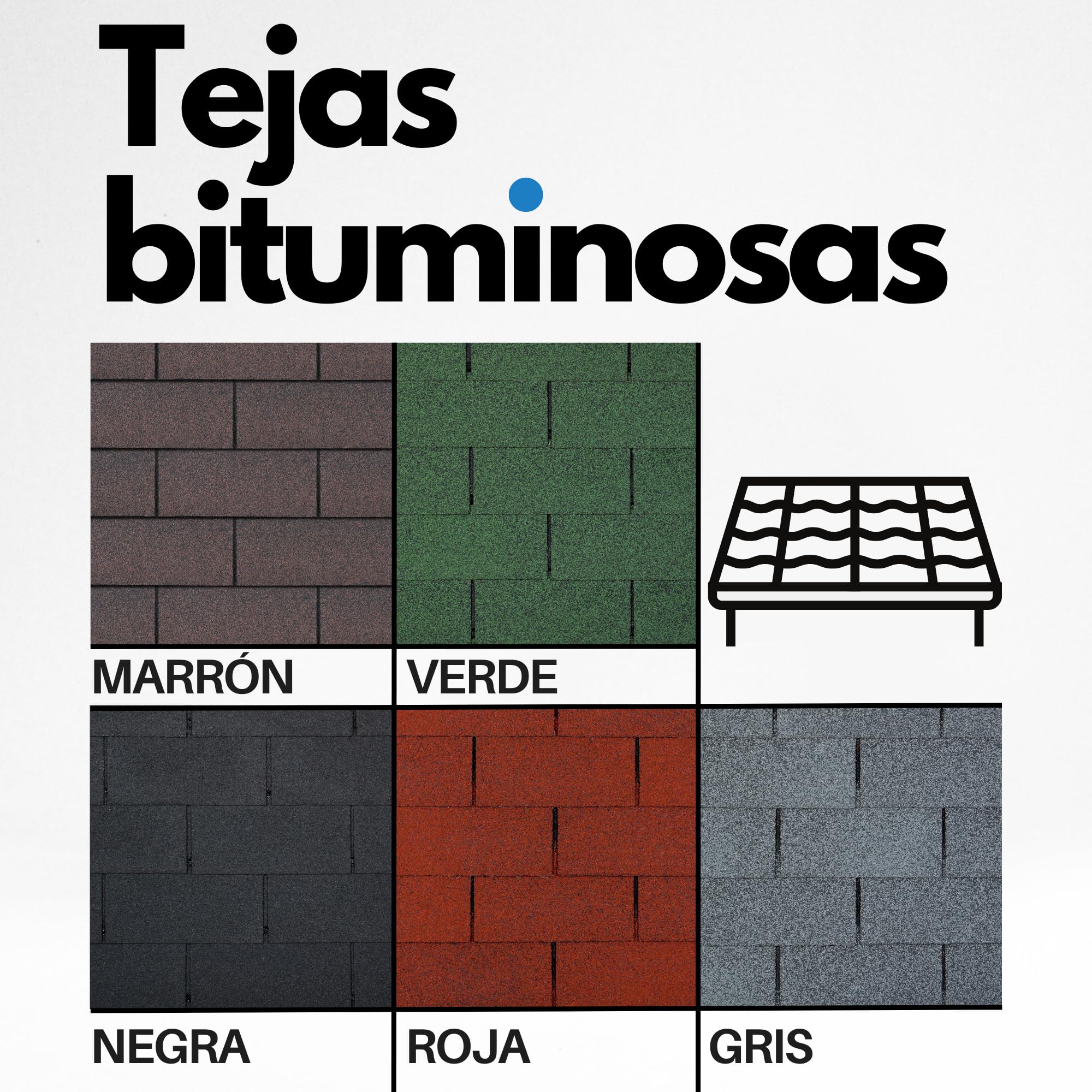 Tejas bituminosas TRIO T-BROWN marrón - techumbre bituminosa