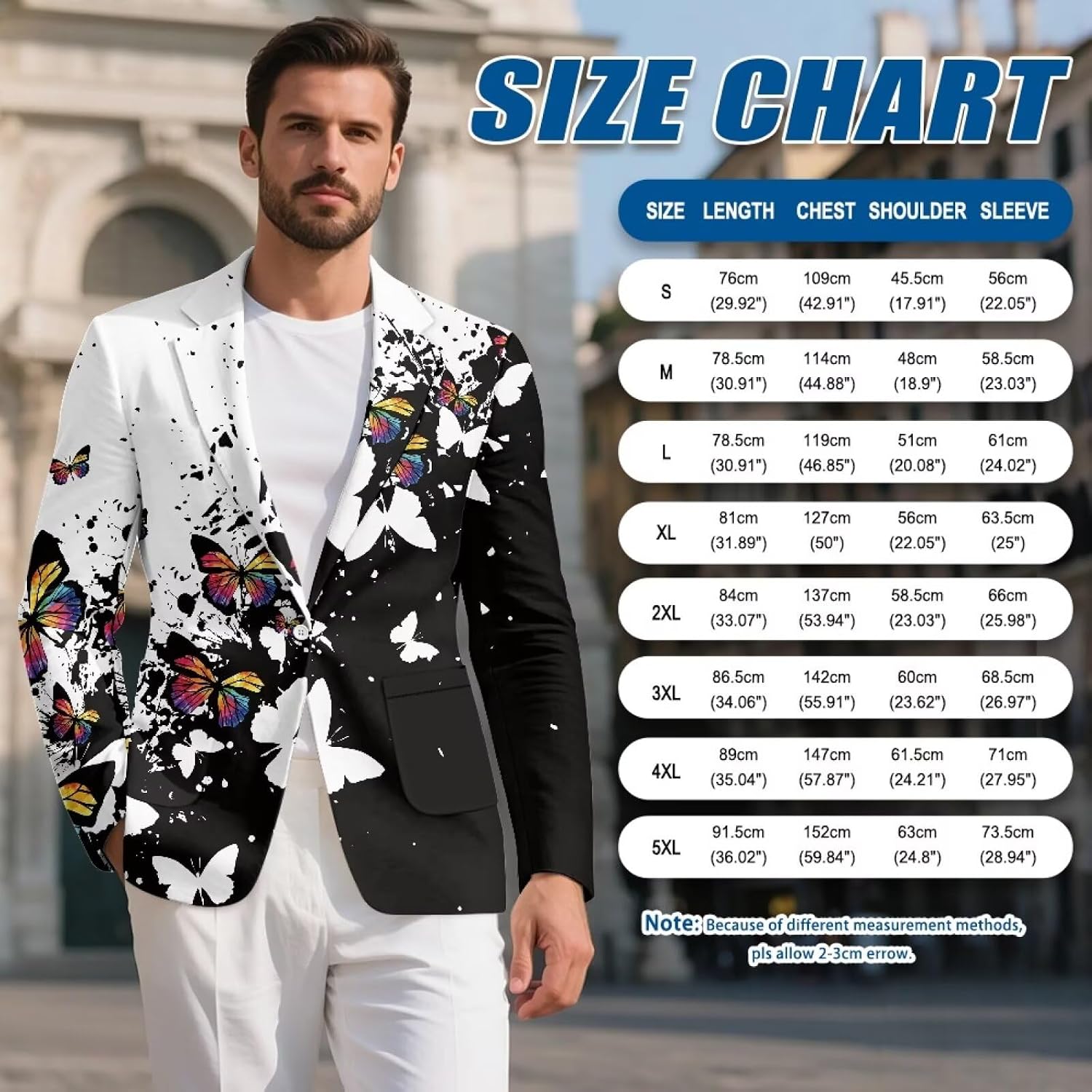 Men's Casual Blazer One Button Lightweight Sport Coats Slim Fit Suit Jacket with Pockets Plus Size Business Blazer