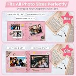 DazSpirit Album de photos de scrapbook, 8-inch Livre photo personnalisé, DIY Album mémoire avec 5 Stickers Album, Scrapbook carré pour mariage, Bébés et anniversaires, Rose, 30 Feuilles