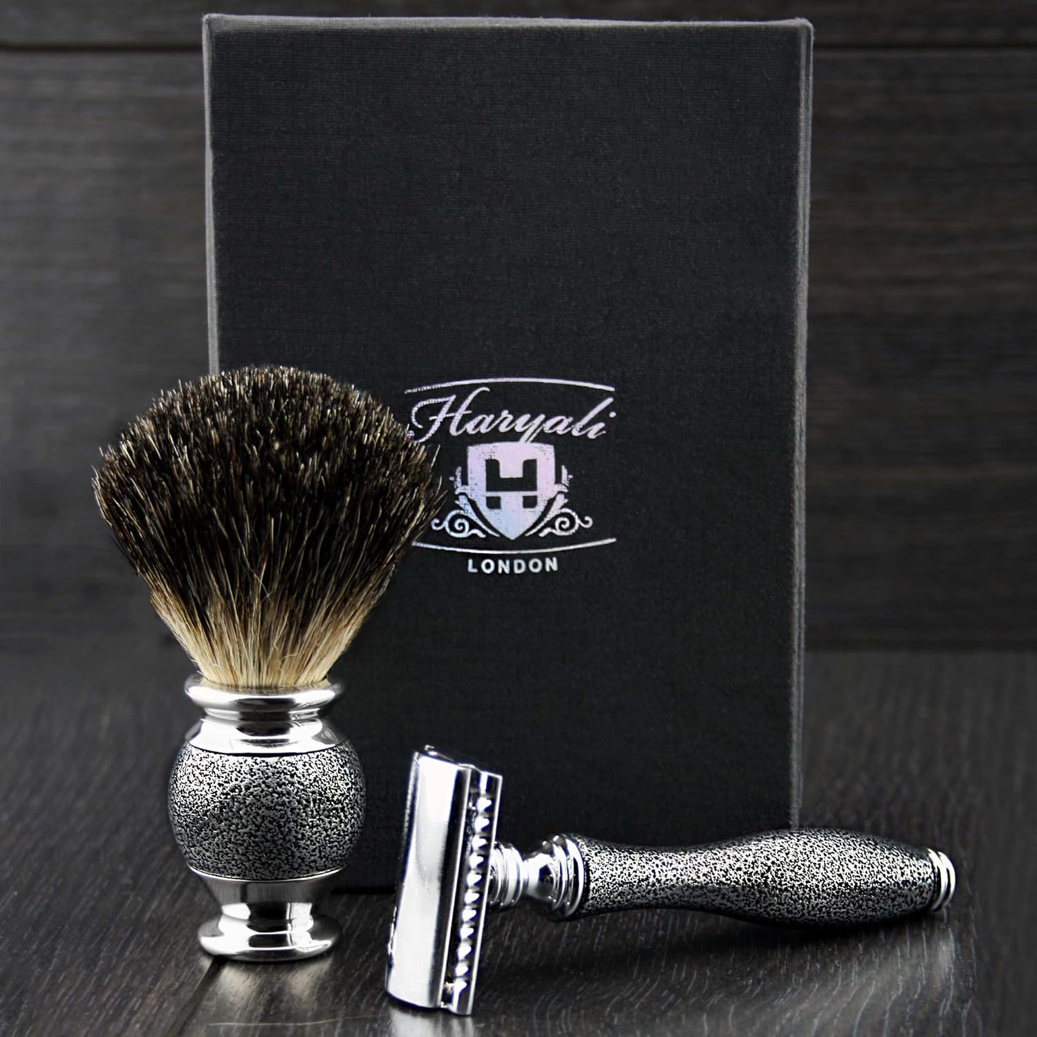 Mens Shaving Set KIT Gift Double Edge Safety Razor Badger Hair