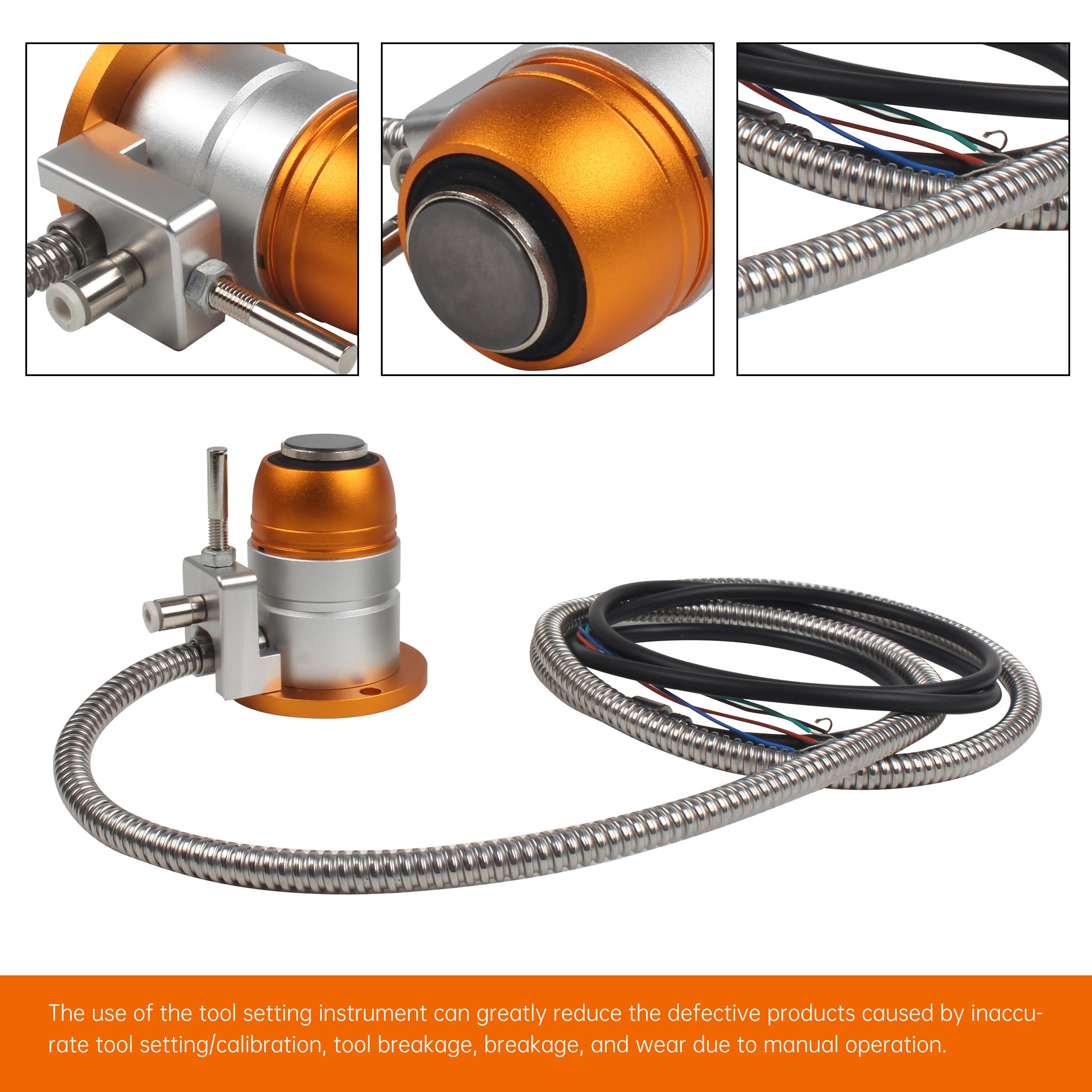RATTMMOTOR Sensore di lunghezza dell'utensile CNC, sensore di regolazione dell'asse Z touch, ad alta precisione, strumenti di fresatura, strumento di controllo automatico per macchina di incisione di