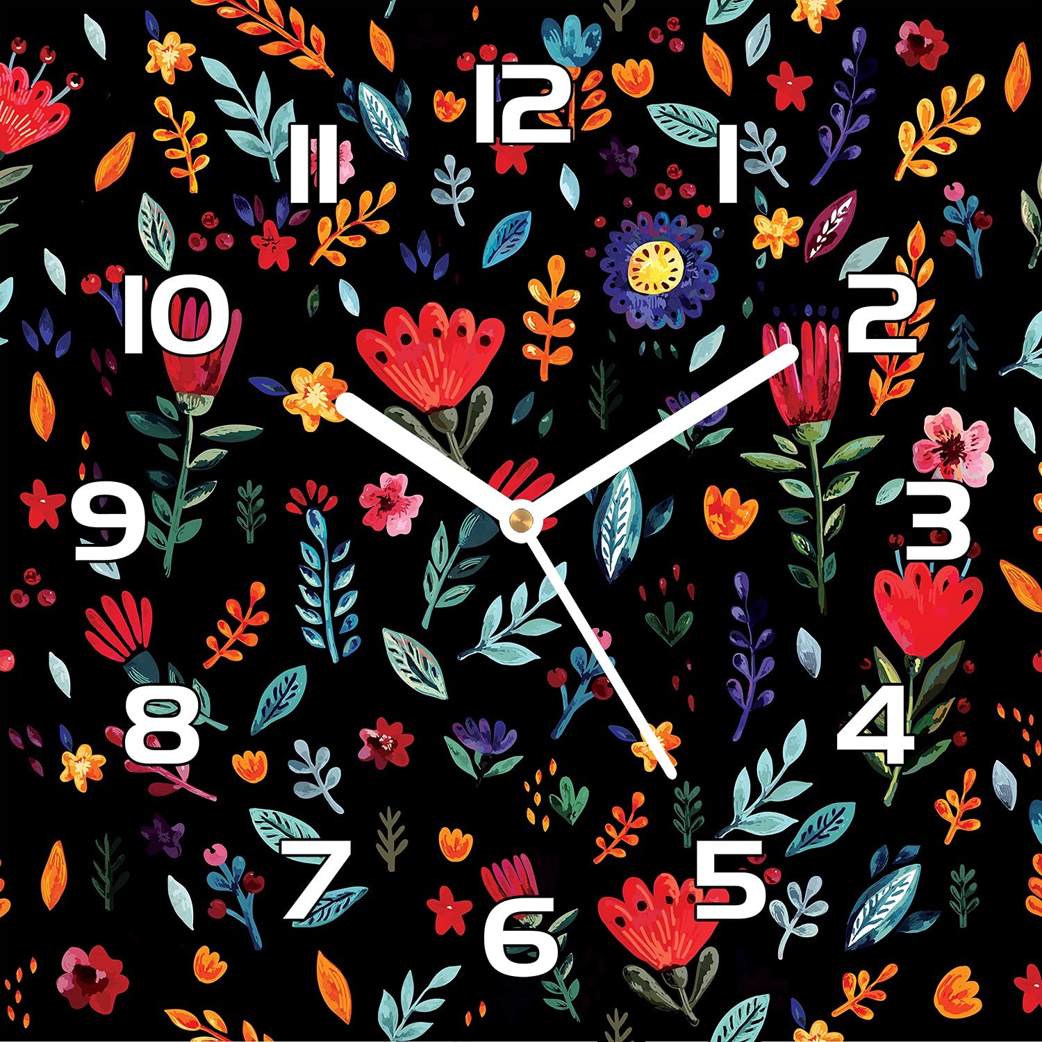 Horloge murale fleurs pour sublimer votre décoration de salon