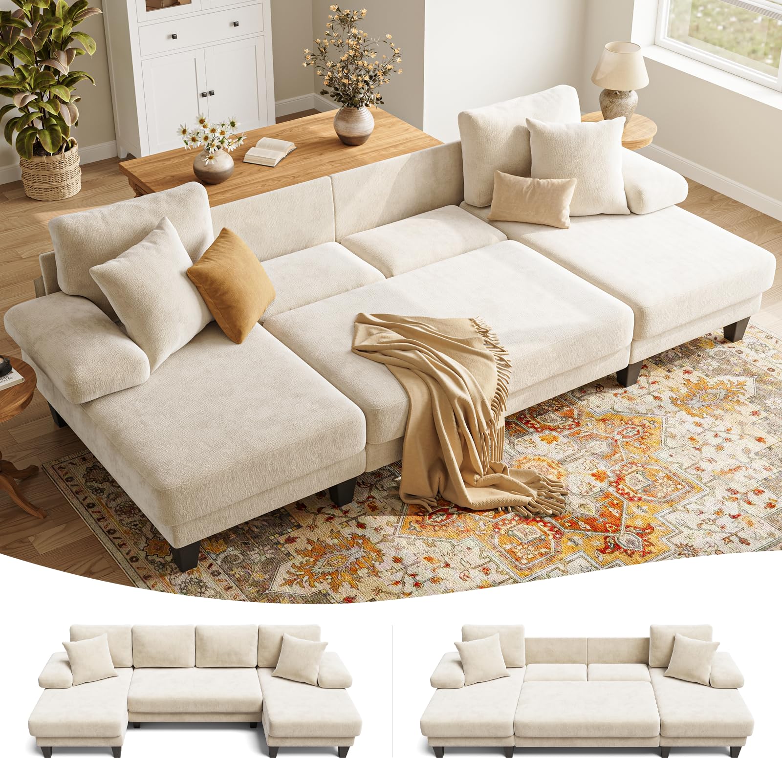 Txtin's 112 U-Shaped Convertible Sofa