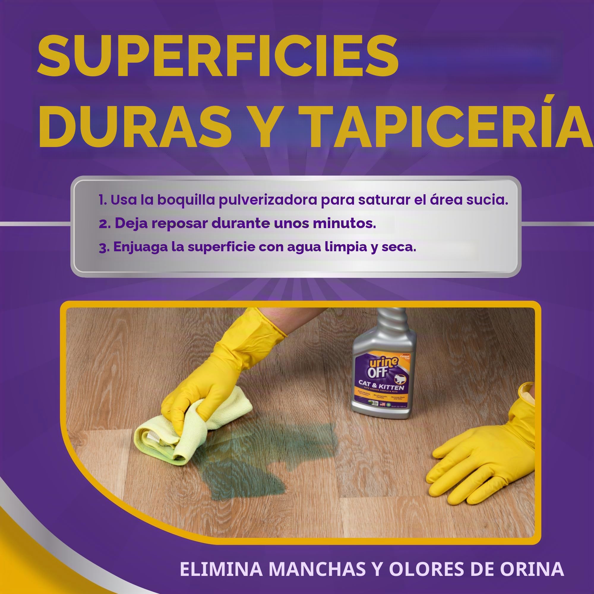 Urine Off para Gatos Spray para Superficies Duras, 500ml