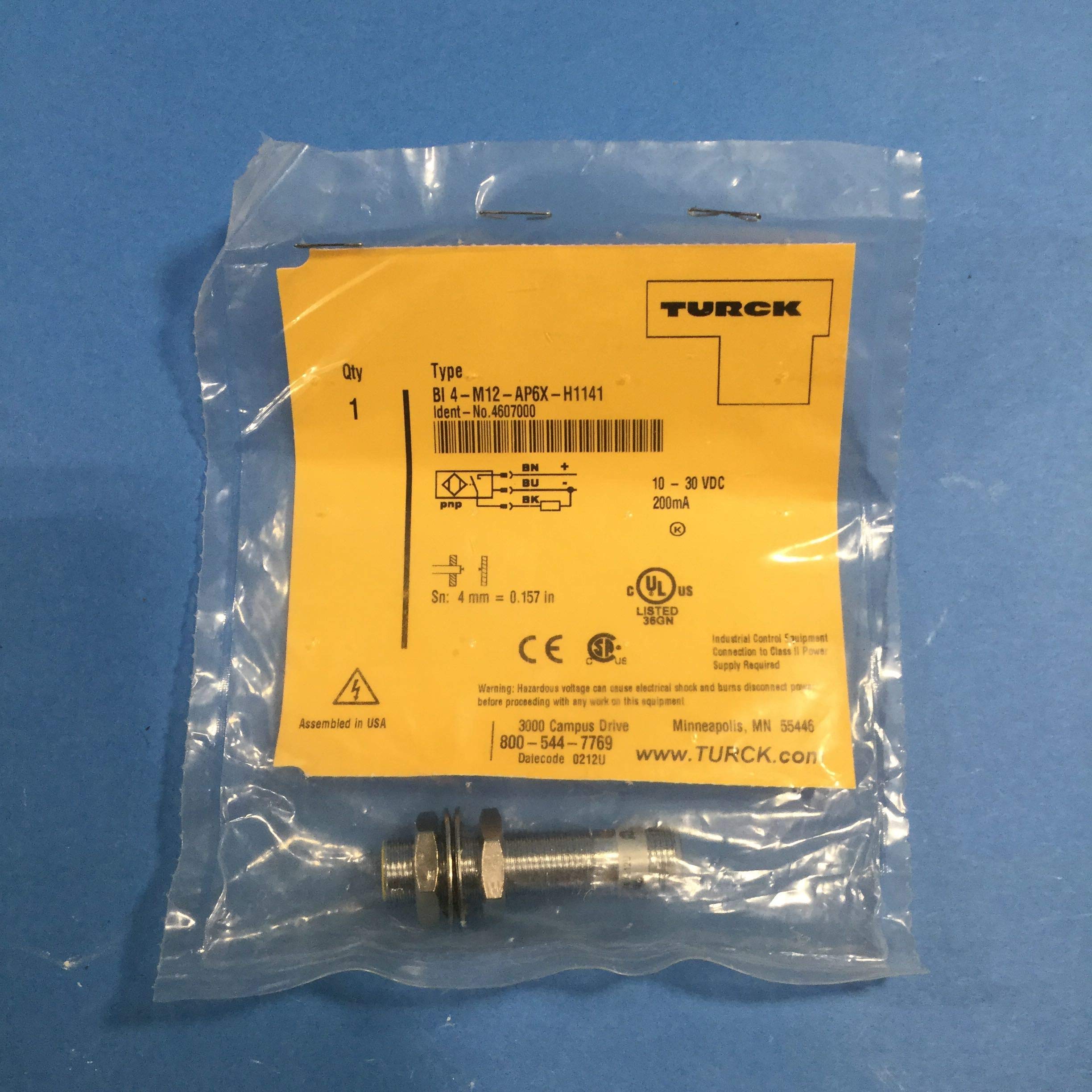 Amazon.com: TURCK BI4-M12-AP6X-H1141 (4607000), 1 LED, 10-30 VDC