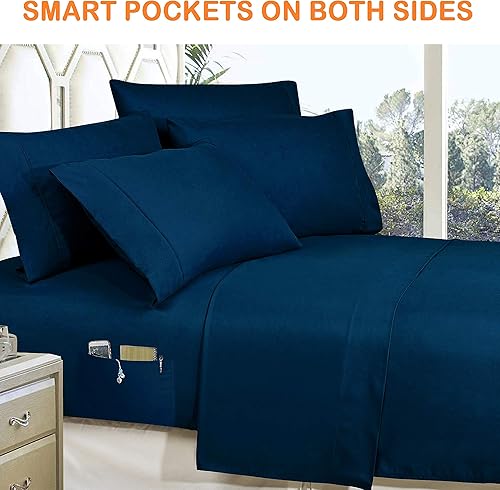 Miniatura 3 de Elegant Comfort - Juego de edredón de 10 piezas con diseño del símbolo de Infinito más suave y acogedor incluye juego de sábanas con bolsillos de