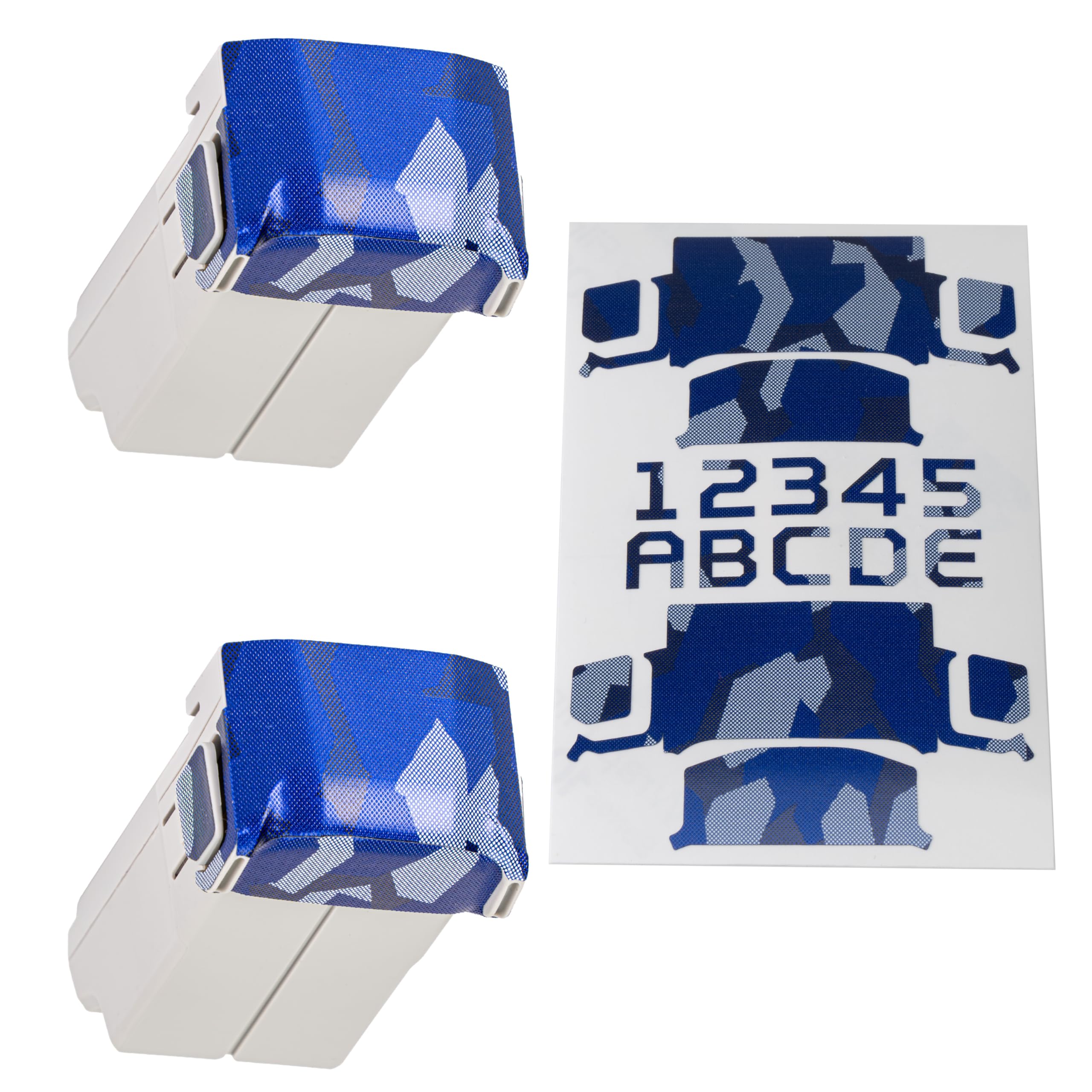 WRAPGRADE Skin Stickers Compatible with DJI Mini 3 Pro | Two Batteries (STRATOSPHER Blue DOT CAMO)