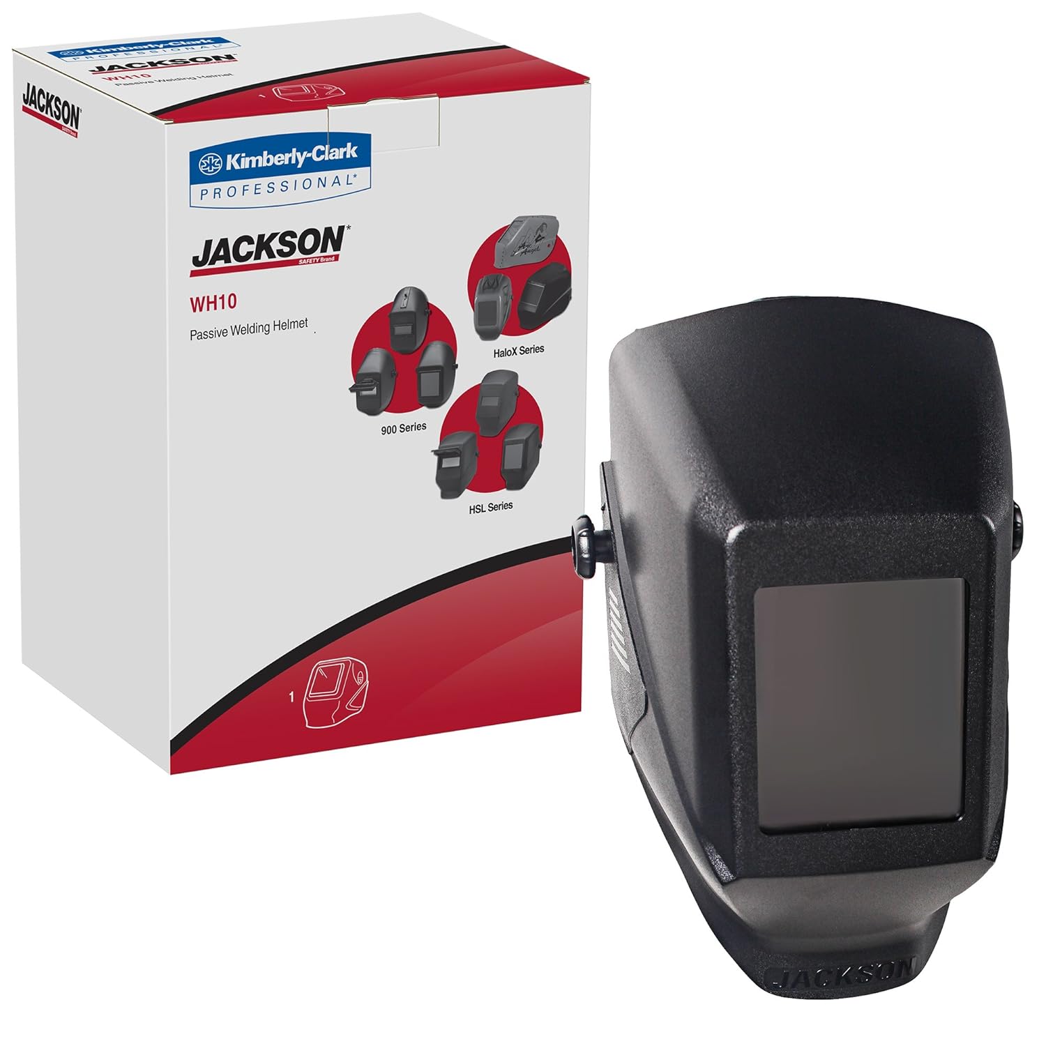 Jackson Safety 14975 W10 HSL 100 Black Passive Welding Helmet, 5-1/4" Length x 4-1/2" Width (Pack of 4)