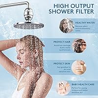 Vista 5 de Filtro de ducha de alto rendimiento para agua dura, filtro de 25 etapas para eliminar el cloro y las sustancias nocivas, incluyendo reactivos