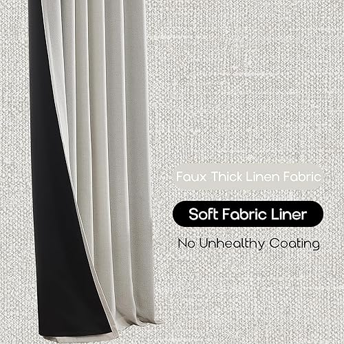 Miniatura 3 de PANELSBURG Cortinas opacas de 90 pulgadas para guardería, niñas, niños, cortinas neutras para sala de estar, dormitorio, gris claro, cortinas opacas