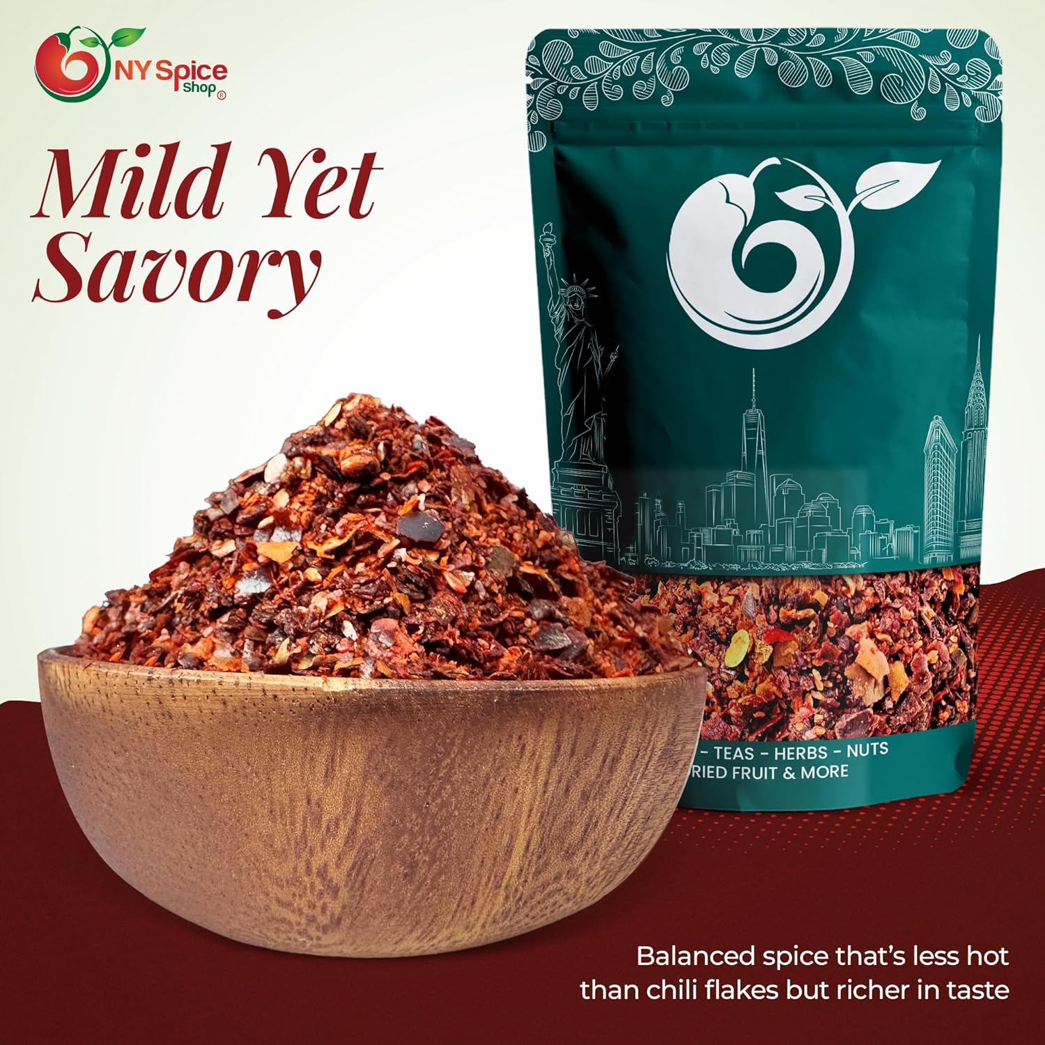 NY SPICE SHOP Aleppo Pepper – 3 Pound Crushed Chili Aleppo Peppers Flakes - Red Aleppo Pepper Spice - Middle Eastern Aleppo Peppers Seasoning, Savory, Smoky Dishes