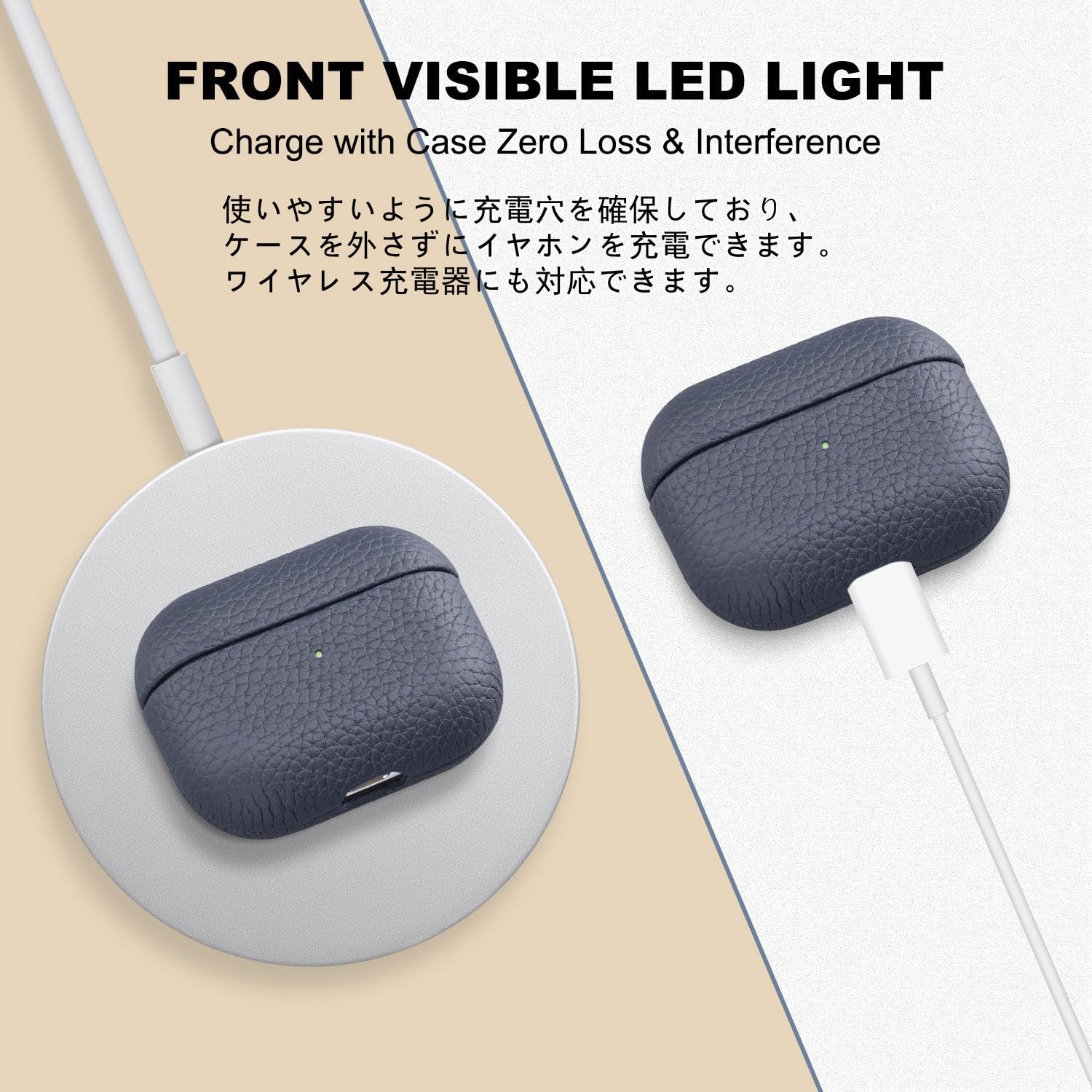 AirPods 3 ケース Airpods 第3世代 専用カバー LEDライト Amazon | Anqrp AirPods 3 ケース Airpods 第3世代 専用カバー