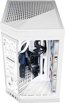 iBUYPOWER Y70TI Gaming PC Desktop Computer with HYTE Touch Screen Case,Intel Core Ultra 9 285 CPU,NVIDIA GeForce RTX 5070Ti 16GB GPU,32GB DDR5 RGB RAM,2TB SSD,Windows 11 Home,Keyboard,Mouse-Snow White