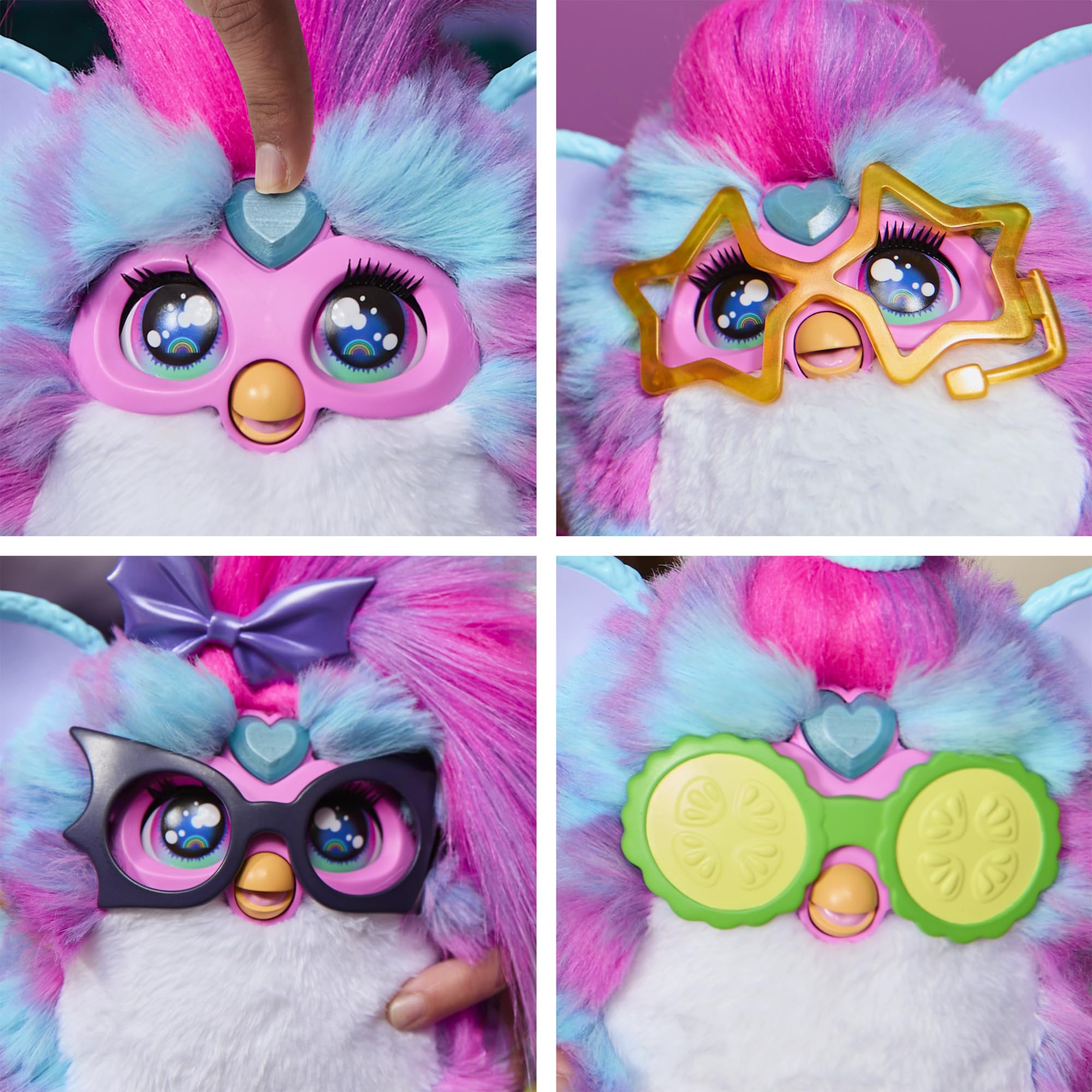 Furby Vibes Blue Razz Peluche Giocattolo Elettronico Interattivo per Bambini 6+