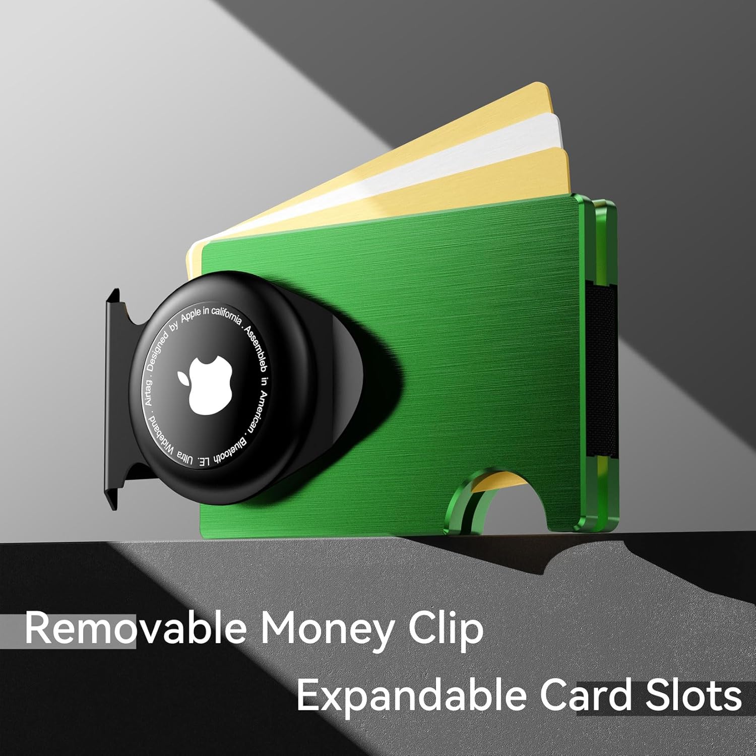 Apple Airtag Wallet Men Slim : Metal Air Tag Wallets Wallet with 2 Money Clip Replaceable Gift Boxed Set for Male Husband at Anniversay Brithday - Image 7