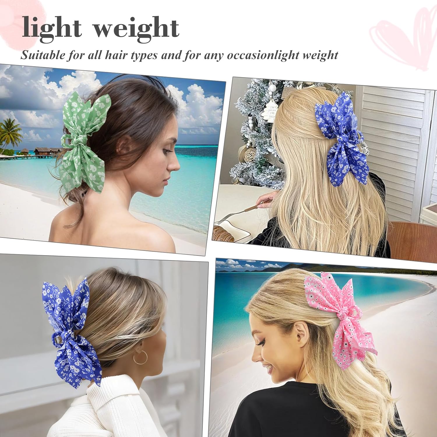 Bow Claw Clips Bow Hair Clips 3PC Big Hair Bows for Women Butterfly Styling Large Hair Clips for Thick Hair for Girls Hair Accessories for Teen - Image 3