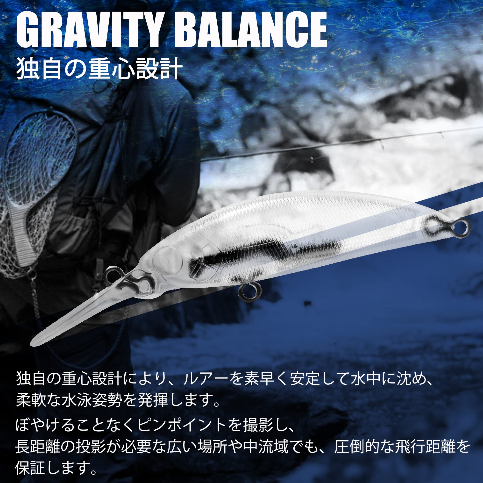 Amazon.co.jp: VMSIXVM 渓流 ルアー ミノーセット 5個5色