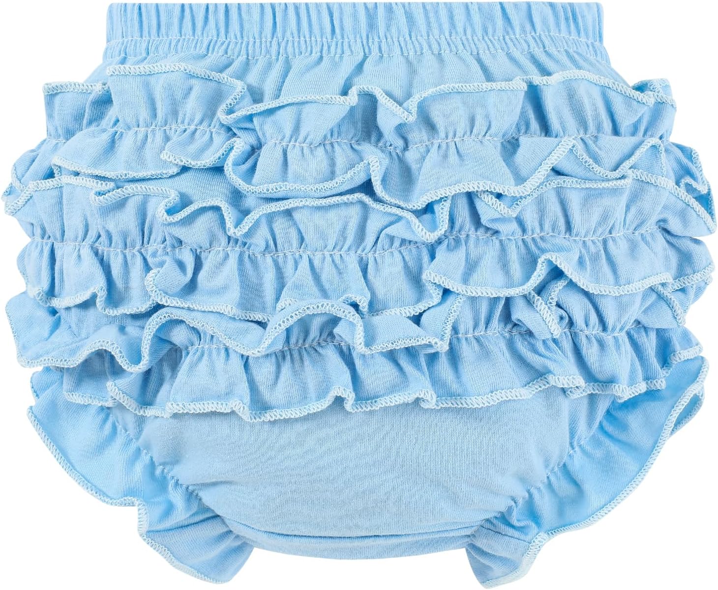 Cotton Ruffle Bloomers for Baby Girl Soft Infant Underwear Assorted Toddler Cute Diaper Cover Kid's Briefs 6-Pack