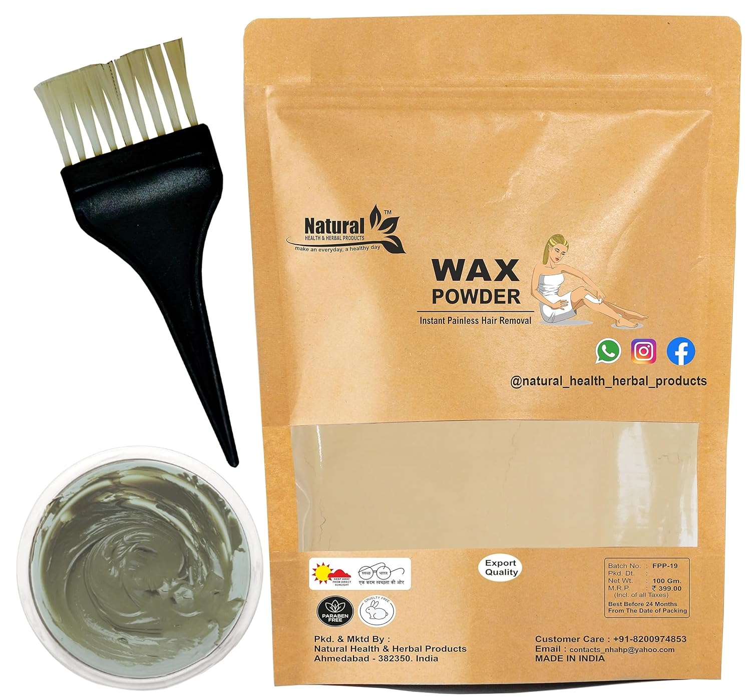 Buy Natural Health and Herbal Products Multani Mitti Flavour Waxing