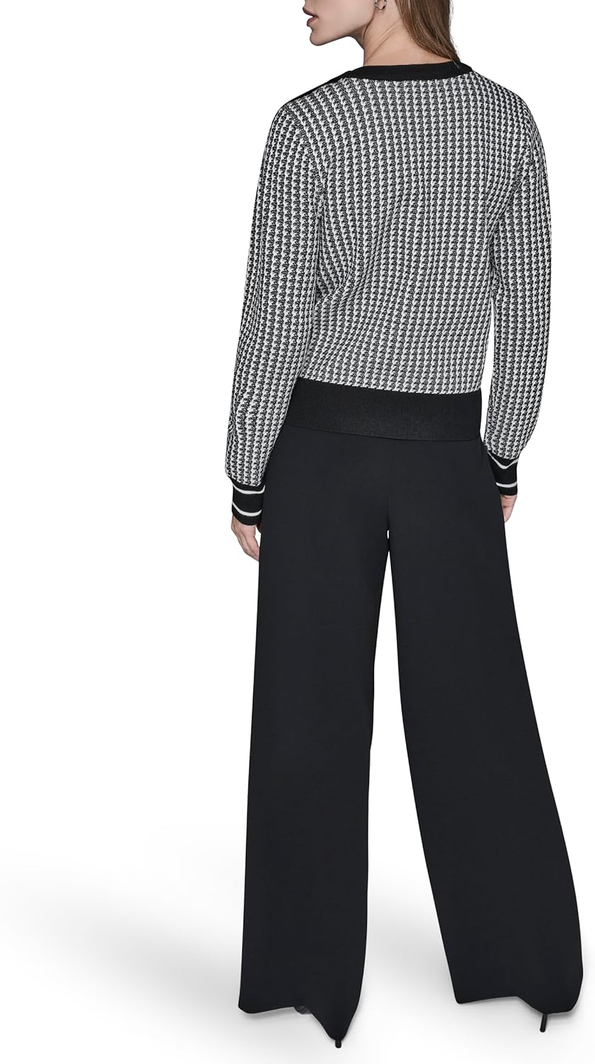 Karl Lagerfeld Womens Long Sleeve Crew Neck Amour Sweater - Image 4