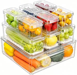 Pure Future 20-Pack Reusable Double Compartment Snack Containers with Lids | Leakproof BPA-Free Containers for Portion Control, Microwave Safe Snack Pack, Ideal for Office, Gym, Travel Use - View 2