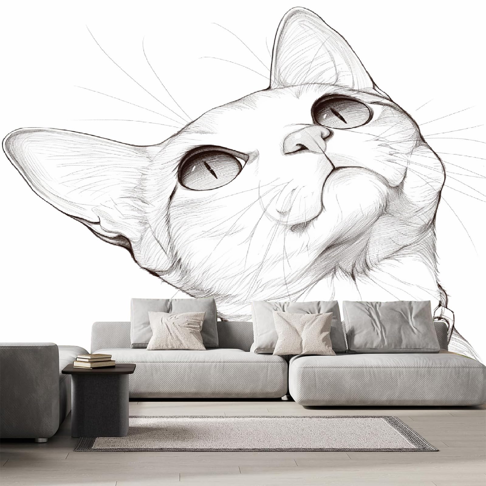 Papier peint intissé chaton 250x175 cm avec tapisserie photo