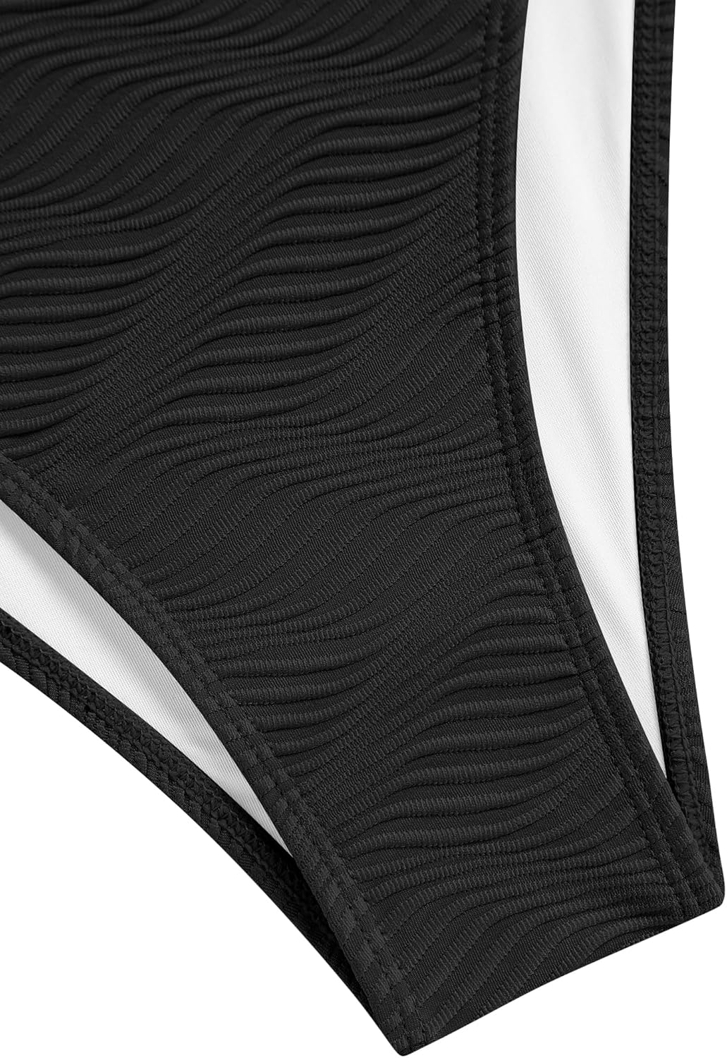 ZAFUL Women's Halter Bandeau Bikini Beaded Tie Back String Bikini Set Push Up Two Piece Swimsuit Bathing Suits - Image 5